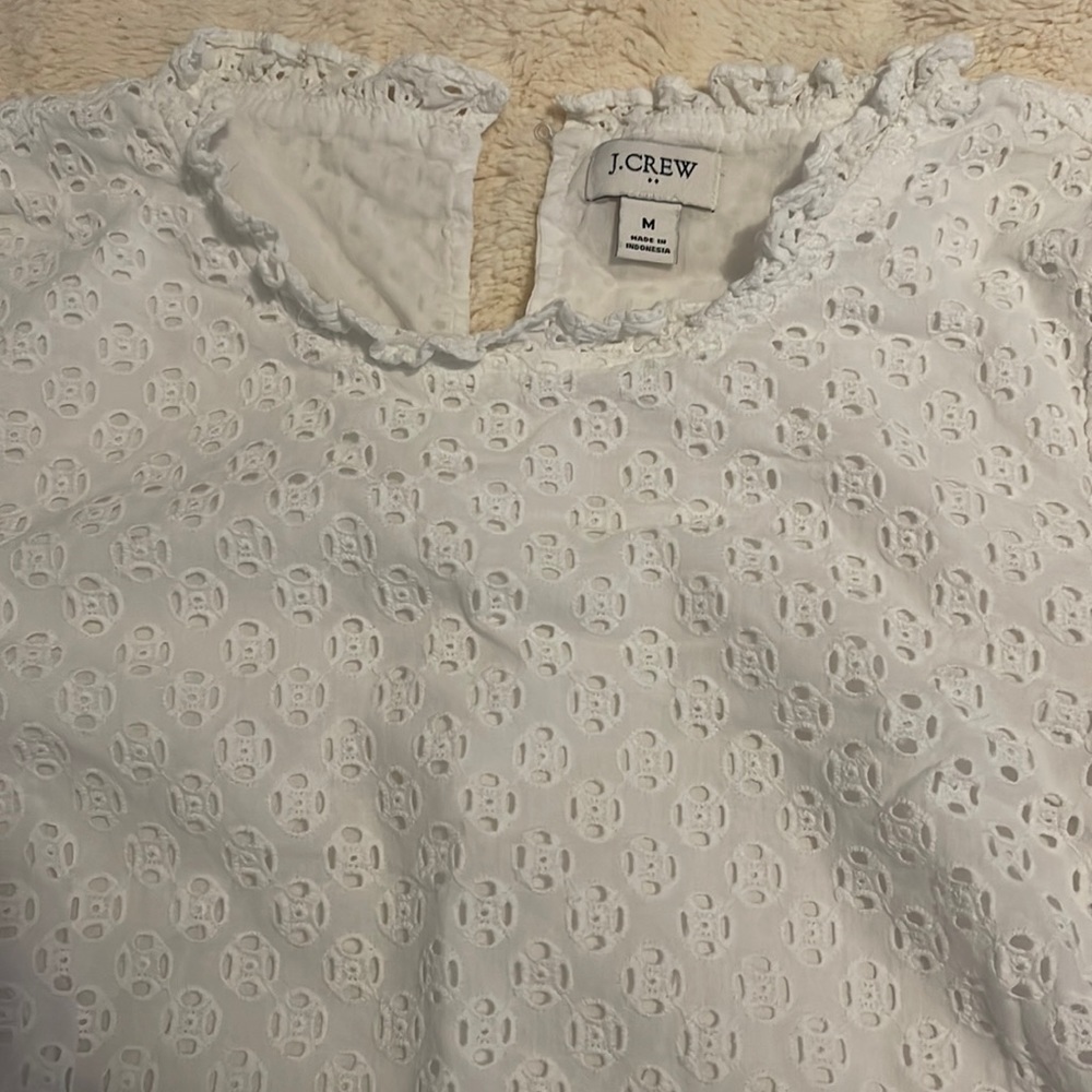 J.crew size medium top white cotton